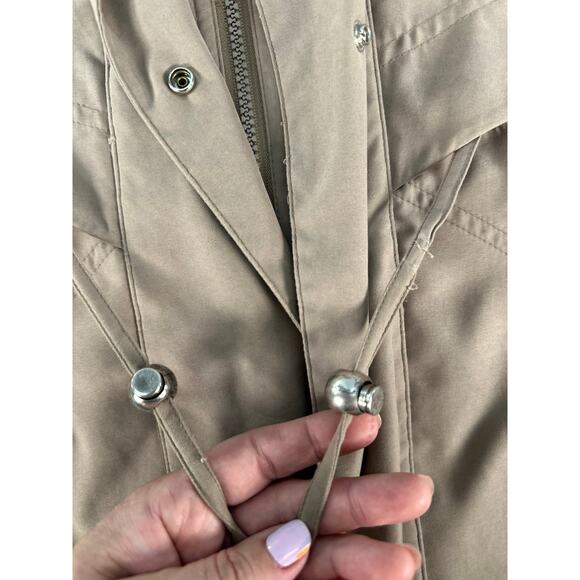 Vintage Forrani Women's sz M Khaki Sport Coat Light Jacket Drawstring Waist 90s - Picture 9 of 11